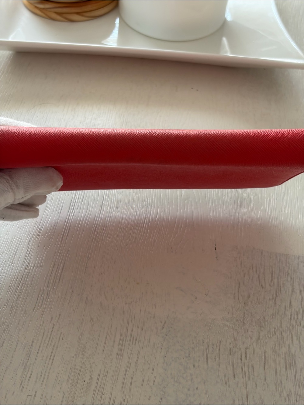 MCM Red Saffiano Zip-Around Continental Wallet - Picture 8 of 16